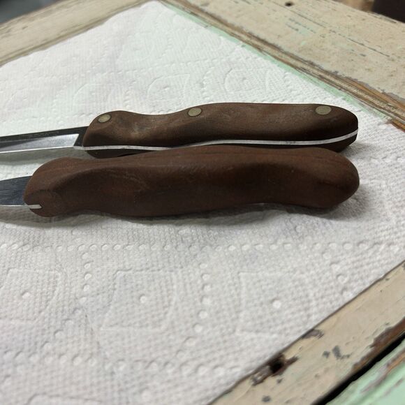 Cutco Wood Kitchen & Steak Knives for sale | eBay Cutco Vintage Carving Knife & Fork Wooden Brown Handle